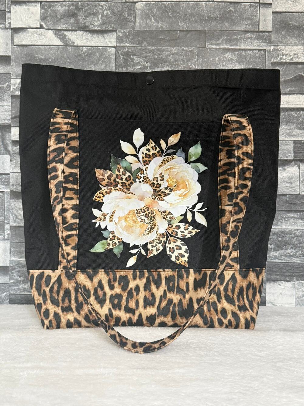 Leopard Bloom Market Tote